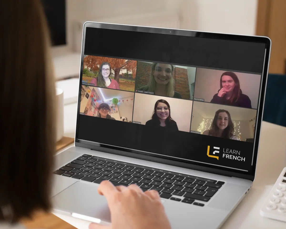 A live online French class in 2020