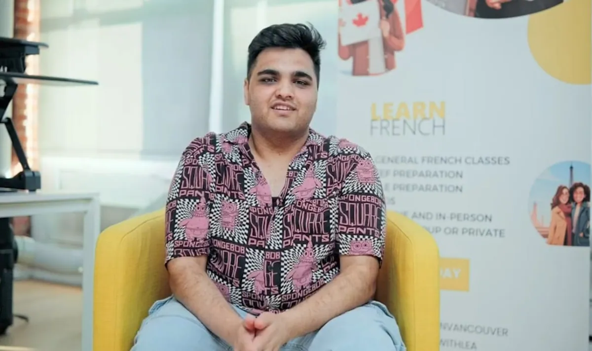 Arush, Learn French Canada student who achieved CLB 7 in French starting from zero