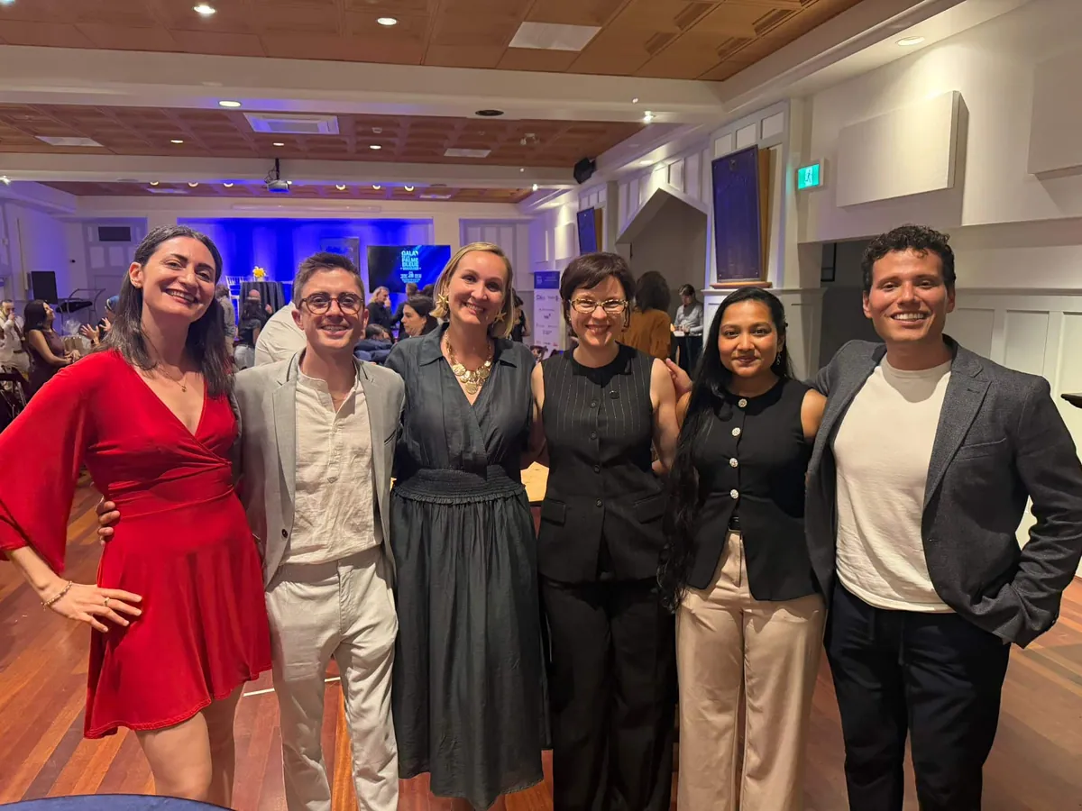 Learn French Canada team at the Gala de la Palme Bleue 2026 event at the Vancouver Rowing Club in Stanley Park