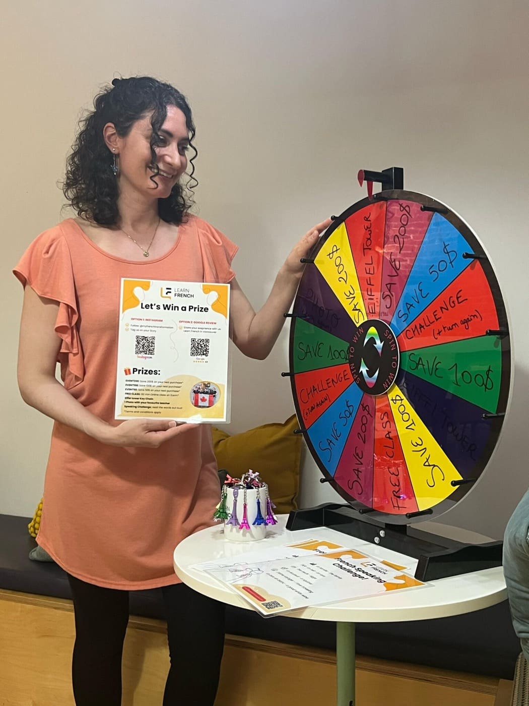 French game night with prize wheel in Vancouver, photo 1