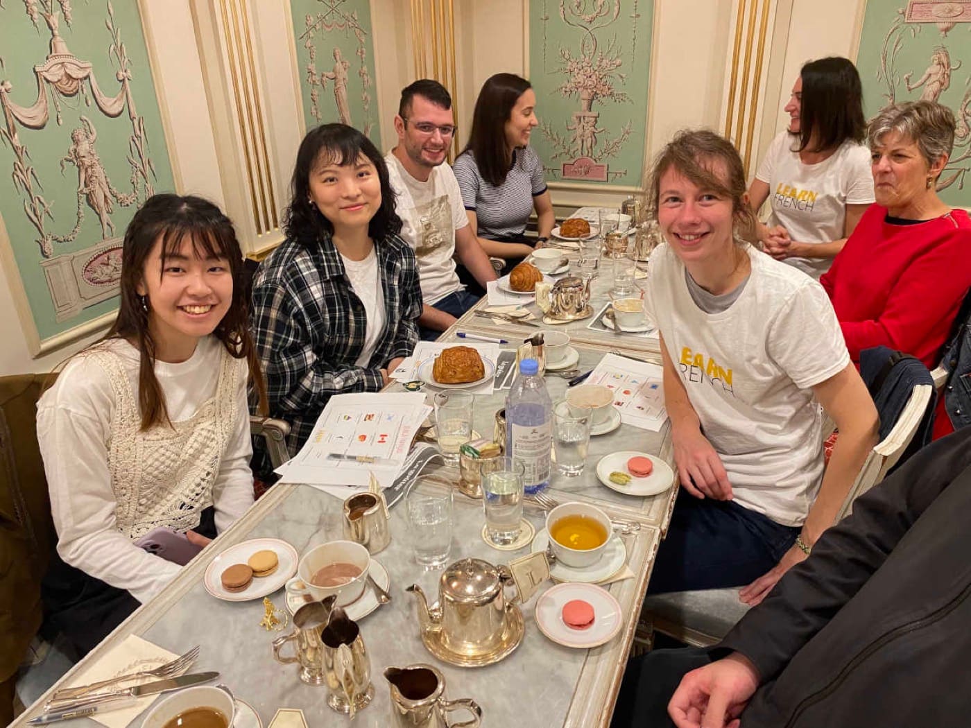 Students networking over patisseries at La Durée Vancouver, photo 2