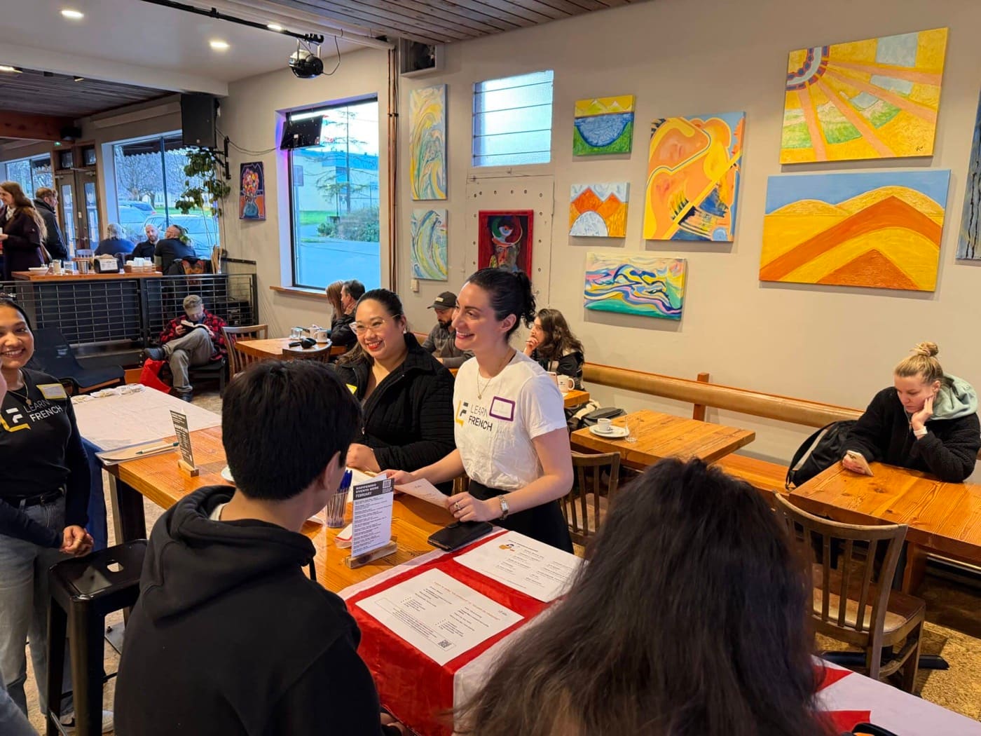 Learn French students and teachers at Café Fantastico in Victoria, photo 1