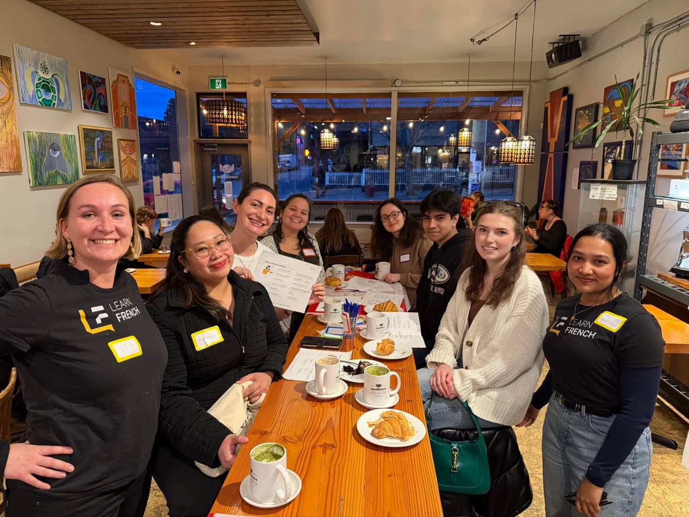 Learn French students and teachers at Café Fantastico in Victoria, photo 3