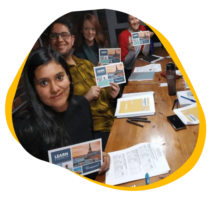 students in level 1 french for beginners course