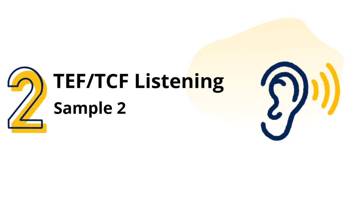 TEF/TCF listening sample question 2