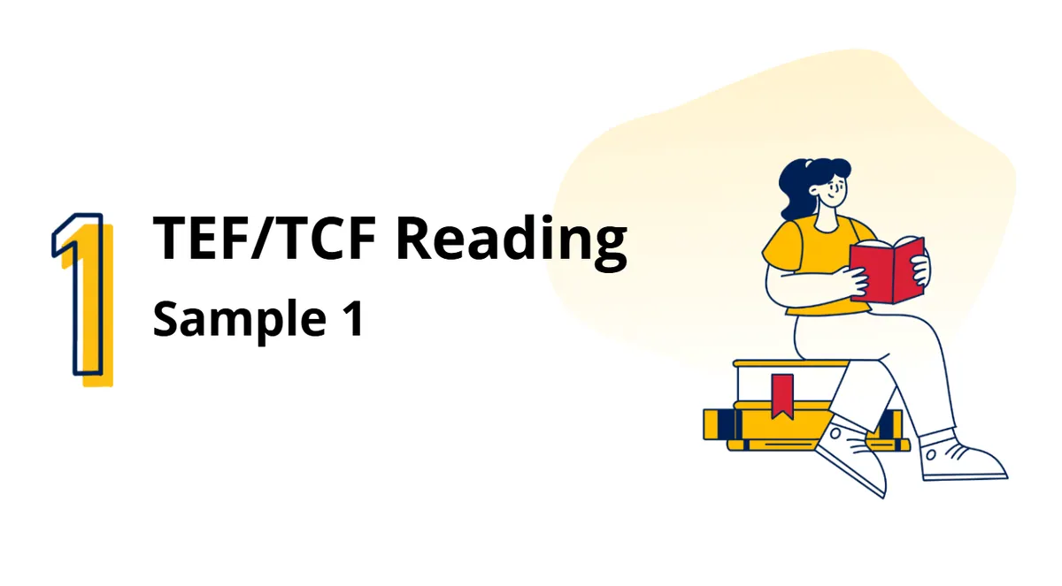 TEF/TCF reading sample passage 1